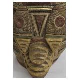 Vintage Carved West African Wooden Container or Trinket Box