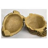 Vintage Carved West African Wooden Container or Trinket Box