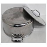 All-Clad Stainless Stock Pot 11 in Diameter with Lid - 5.25 in Deep