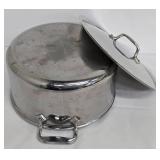 All-Clad Stainless Stock Pot 11 in Diameter with Lid - 5.25 in Deep