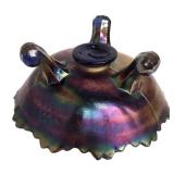 Vintage Fenton Iridescent Carnival Glass Berry and Holly Pattern