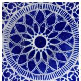 Sydenstricker Cobalt Blue Fused Art Glass Bowl with a Ruffled Rim