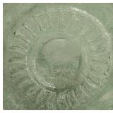 Vintage Vidrios San Miguel Recycled Green Glass featuring a Textured Spaghetti Design