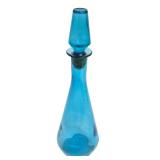 Vintage Blue Glass Genie in a Bottle Cobalt Blue Decanter with Stopper