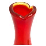 Vintage Blenko Amberina Crackle Glass Vase