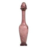 Vintage Mid Century Amethyst Genie Bottle Decanter, Made in Spain