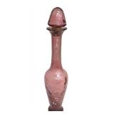 Vintage Mid Century Amethyst Genie Bottle Decanter, Made in Spain