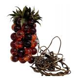 Vintage Mid Century 1960s Lucite Pineapple Hanging Lamp