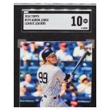 2018 Topps Aaron Judge league Leaders Baseball Card #193 SGC 10