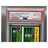 2011 Topps Heritage Derek Jeter Chrome Refractor Baseball Card #C105 PSA 8