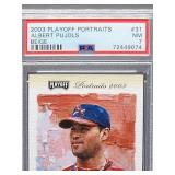 2003 Playoff Portraits Albert Pujols Baseball Card #31 PSA 7