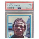 1981 Topps Rickey Henderson 2nd Year Baseball Card #261 PSA 3