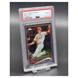 2014 Topps Chrome Mike Trout Baseball Card #1 PSA 8