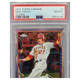 2014 Topps Chrome Mike Trout Baseball Card #1 PSA 8