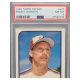 1989 Topps Tiffany Randy Johnson Rookie Card #647 PSA 8