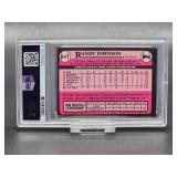 1989 Topps Tiffany Randy Johnson Rookie Card #647 PSA 8