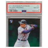 2011 Bowman Platinum Freddie Freeman Rookie Baseball Card #57 PSA 8
