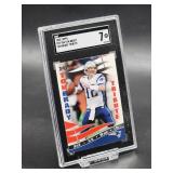 2008 Topps Tom Brady Football Card #TBT-TB6 SGC 7