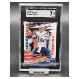 2008 Topps Tom Brady Football Card #TBT-TB6 SGC 7
