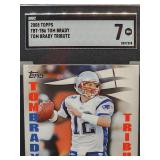 2008 Topps Tom Brady Football Card #TBT-TB6 SGC 7