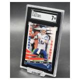 2008 Topps Tom Brady Football Card #TBT-TB6 SGC 7