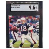 2003 Fleer Ultra Tom Brady Football Card #114 SGC 9.5