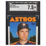 1986 Topps Nolan Ryan Baseball Card #100 SGC 7.5