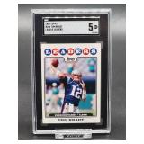 2008 Topps Tom Brady Football Card #286 SGC 5