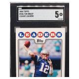 2008 Topps Tom Brady Football Card #286 SGC 5