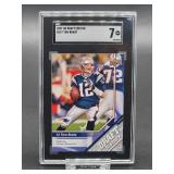 2009 Upper Deck Draft Edition Tom Brady Football Card #187 SGC 7