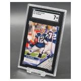 2009 Upper Deck Draft Edition Tom Brady Football Card #187 SGC 7