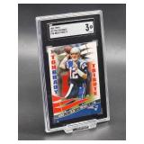 2008 Topps Tom Brady Football Card #TBT-TBB SGC 3