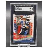 2008 Topps Tom Brady Football Card #TBT-TBB SGC 3