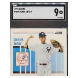1993 Score Derek Jeter Rookie Baseball Card #489 SGC 9