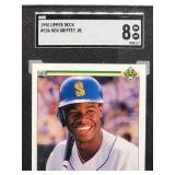 1990 Upper Deck Ken Griffey Jr. 2nd Year Baseball Card #156 SGC 8