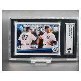 2009 Topps Update Derek Jeter Baseball Card #UH69 SGC 9