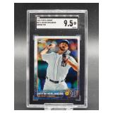 2015 Topps Chrome Justin Verlander Refractor Baseball Card #191 SGC 9.5