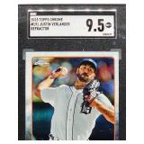 2015 Topps Chrome Justin Verlander Refractor Baseball Card #191 SGC 9.5