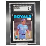 1986 O-Pee-Chee George Brett Baseball Card #300 SGC 7