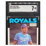 1986 O-Pee-Chee George Brett Baseball Card #300 SGC 7