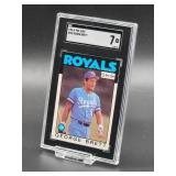 1986 O-Pee-Chee George Brett Baseball Card #300 SGC 7