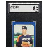 1986 Fleer Mini Nolan Ryan Baseball Card #65 SGC 8