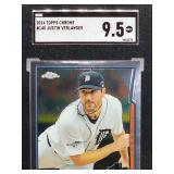2014 Topps Chrome Justin Verlander Baseball Card #140 SGC 9.5