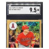 2017 Topps Chrome Mike Trout Baseball Card #87-MT SGC 9.5
