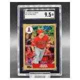 2017 Topps Chrome Mike Trout Baseball Card #87-MT SGC 9.5