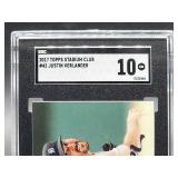 2017 Topps Stadium Club Justin Verlander Baseball Card #42 SGC 10