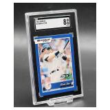2001 Donruss Derek Jeter Baseball Card #5 SGC 8