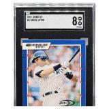 2001 Donruss Derek Jeter Baseball Card #5 SGC 8