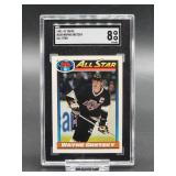 1991-92 Topps Wayne Gretzky All-Star Hockey Card #258 SGC 8