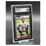 1998 Bowman Chrome Mike Piazza Rookie Reprint Baseball Card #35 SGC 8